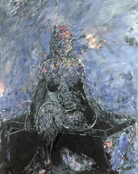Frau auf einer Bank, 1984